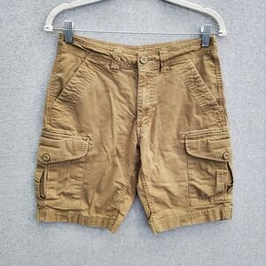 Patagonia Men Shorts 28 Beige Cargo Straight Pockets 9" Inseam Organic Cotton